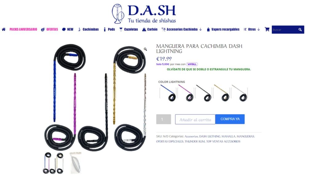 MANGUERA PARA CACHIMBA