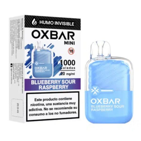 PODS OXBAR MINI SIN HUMO 1000 CALADAS - BLUEBERRY SOUR RASPEBERRY