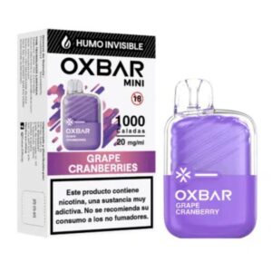 PODS OXBAR MINI SIN HUMO 1000 CALADAS - GRAPE CRANBERRIES