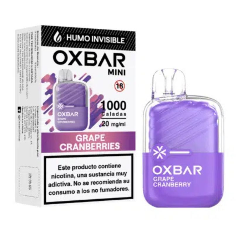 PODS OXBAR MINI SIN HUMO 1000 CALADAS - GRAPE CRANBERRIES