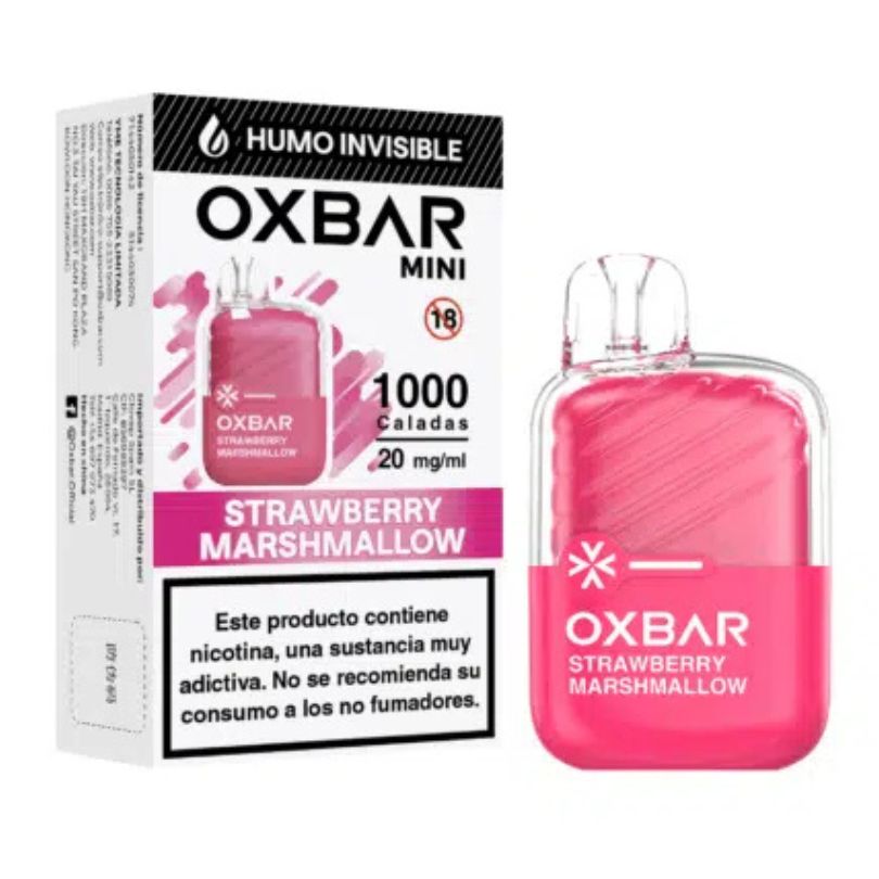 PODS OXBAR MINI SIN HUMO 1000 CALADAS - STRAWBERRY MARSHMALLOW