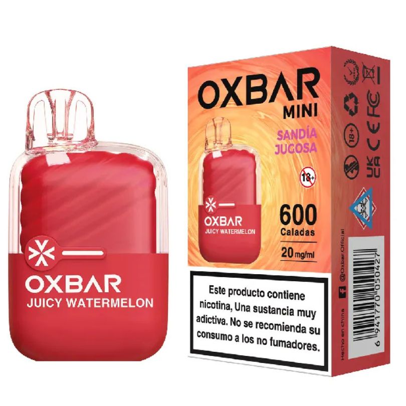 PODS OXBAR MINI 600 CALADAS - WATERMELON