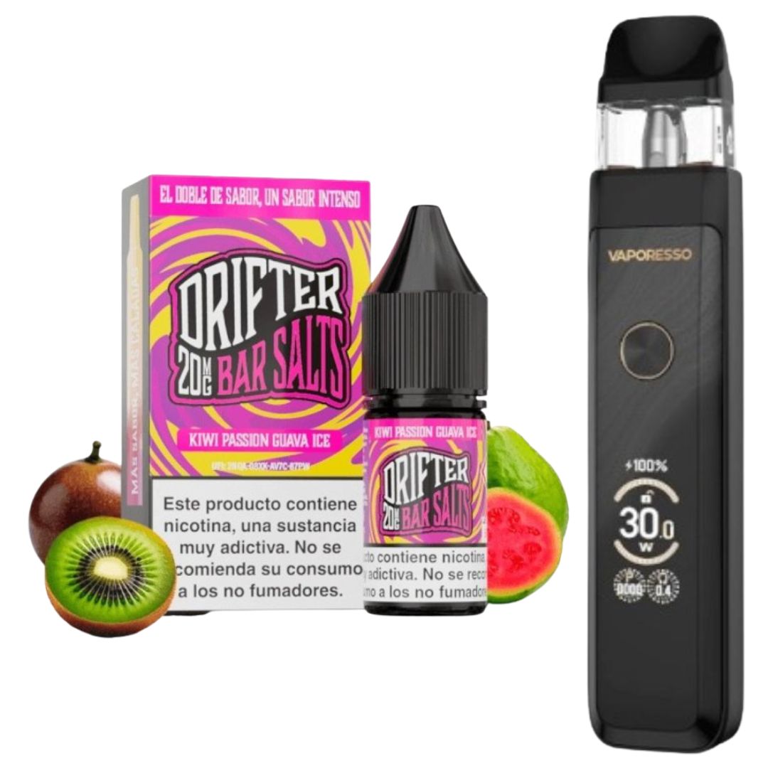 PACK INICIACIÓN VAPEO - DRIFTER KIWI PASSION GUAVA ICE