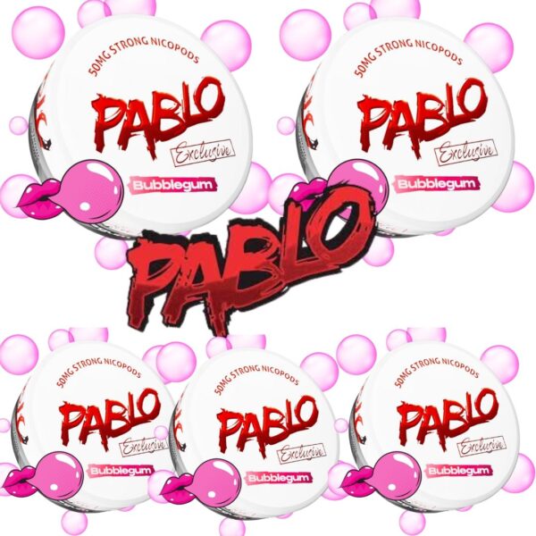PACK 5 BOLSITAS DE NICOTINA PABLO - BUBBLEGUM