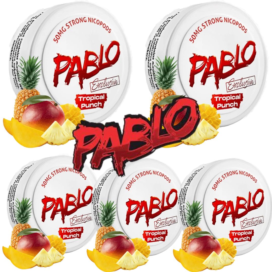 PACK 5 BOLSITAS DE NICOTINA PABLO - TROPICAL PUNCH